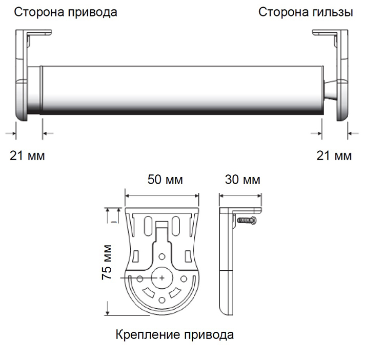 На кронштейнах Somfy